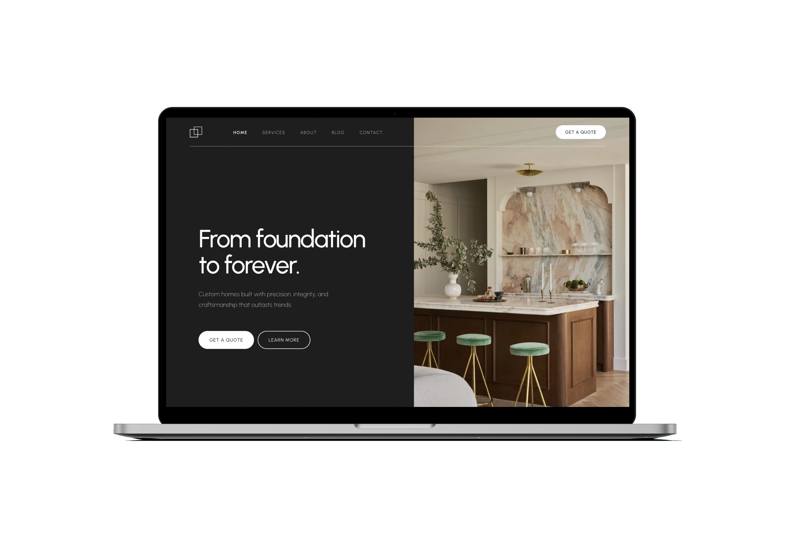 Custom website design displayed on a laptop — built by Utopia Labs